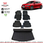 Seat Leon 3 Paspas Bagaj Havuzu Set 2013 2020 Arası Uyumlu 3D Wöller Ultraflex Set