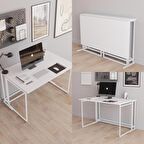 Worklife Katlanabilir Çalışma Masası Bilgisayar Masası Çizim Masası (beyaz)