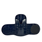 Hakiki Deri Stetoskop Tutucu Organizer Holder Kroko Lacivert