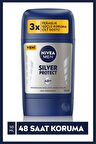 Nivea Men Erkek Stick Deodorant Silver Protect 50 Ml, Ter Ve Ter Kokusna Karşı 48 Saat Anti-perspira