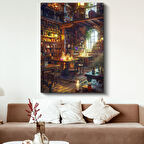 Büyücünün Çalışma Odası - Mistik Atmosfer Anime Kanvas Tablo