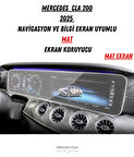 Mercedes CLA 200 2025 Navigasyon ve Bilgi Ekran Uyumlu Mat Ekran Koruyucu