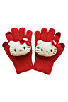 Hello Kitty Kırmızı Sıcak Tutan 2-5 yaş Eldiven