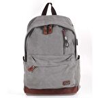 Ççs London 51568 Kanvas Usb Usb Çıkışlı Sırt Çantası Gri