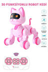 Uzaktan Kumandalı İnteraktif Şarjlı Akıllı Kedi Robot Pembe - 30 Farklı Fonksiyon