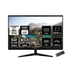 Acer Aspire C24-1800 i5 1335U 16GB 256GB SSD Intel Graphics 23.8" FHD FDOS All In One PC Siyah & PER