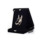 Kuranı Kerim Orta Boy Kadife Kutulu Siyah