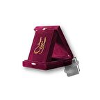 Kuranı Kerim Hafız Boy Kadife Kutulu Mor