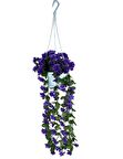 Yapay Çiçek Sarkan Menekşe Mor Begonvil Sarkaç Askılı Saksıda Balkon Çiçeği Çiçek Sepeti