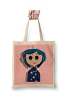 Coraline Jones Bez Çanta Uzun Saplı Alışveriş Çantası Plaj Çantası