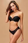 Nurteks Dantel Detaylı Destekli Straplez Sütyen Takım