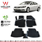 Volkswagen Passat CC Paspas 2008 2015 Arası Uyumlu 3d Havuzlu Wöller Paspas