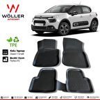 Citroen C3 Paspas 2018 Sonrası 3d Havuzlu Wöller Paspas
