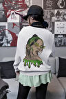 Billie Eilish Baskılı Unisex Oversize Şarkıcı Sweatshirt