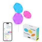 Nanoleaf Altıgen Akıllı RGBW Duvar Paneli Genişletme Paketi App Kontrollü, 3 Parça, Beyaz, Google Home, Alexa, Razer Chroma, Apple Home Destekli