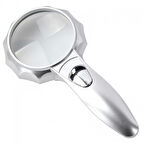 -4x 6 Led Işık Aydınlatma 75mm Optik Lens El Büyüteç