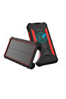 20000 mAh Solar Panelli Qi Wireless Powerbank + El Feneri