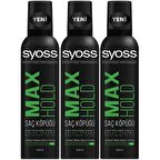 Syoss Köpük Maximum Tutuş 250ml X3
