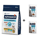Advance Somonlu Kısırlarştırılmış Kedi Maması 3 Kg + 2 Adet Advance Morina Balıklı Kısır Kedi Pouch Yaş Maması 85 Gr