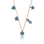 925 Ayar Gümüş Firuze Taşlı Şans Kolyesi