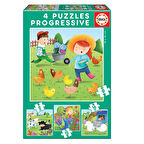 Educa Çocuk Puzzle 6 9 12 16 Parça Farm Animals 17145