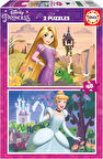 Educa 4-6 Yaş 2x48 Parça Disney Prensesleri Puzzle - Kız Çocuk Karton Puzzle