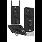 Newface Samsung Uyumlu Galaxy A56 Kılıf Zuma Kartvizitli Yüzüklü Silikon