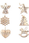 Yılbaşı Ağacı Süsü 6 lı Yılbaşı Süsü Noel Süsü Christmas Ornament