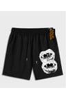 UNİSEX Bay Grillz Desenli Siyah Yazlık ŞORT