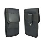 Telefon Kılıfı Plus Bel Kemeri Çantası 6-7 İnç Siyah