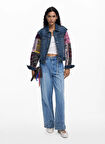 Desigual Koyu Mavi Kadın Denim Ceket 25WWED14
