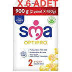 SMA Optipro 2 Devam Sütü 450 gr 2li X 6 Adet