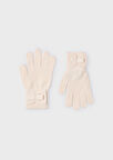 Kız Çocuk Örme Eldiven Krem  | 8 YAŞ