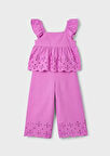 Mayoral Kız Çocuk Delikli Pantolonlu Takım 6-10 Yaş Pembe
