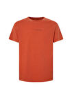 Pepe Jeans Bisiklet Yaka Baskılı Kiremit Erkek T-Shirt PM509231 165 DAVE TEE