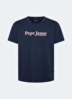 Pepe Jeans Bisiklet Yaka Lacivert Erkek T-Shirt PM509649-594 SOMERS TEE