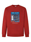 Pepe Jeans Bisiklet Yaka Kırmızı Erkek Sweatshırt PM582739-276 AENYS CREW