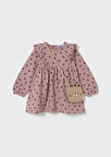 Mayoral Pembe Kız Bebek Puantiye Desenli  Çantalı Elbise 2920