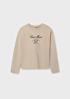 Mayoral Bej Kız Çocuk Uzun Kollu Tişört 7025