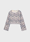 Mayoral Gri Kız Çocuk Pullu Bluz 7031