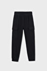 Kız Çocuk Kargo Cepli Jogger Pantolon - Siyah | 12 Yaş