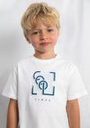 Mayoral Erkek Çocuk Kabartma Desenli T-shirt Beyaz - 03058