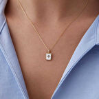 Beyaz Mineli Kutup Yıldızı Kolye