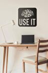 Use It Duvar Tablosu Ahşap Duvar Yazısı Lazer Duvar Süsü