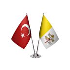 Vatıkan İkili Masa Bayrağı