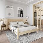 Urban Model Doğal Çam Ahşap Karyola