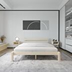 Letto Model Vernikli Çam Ahşap Karyola