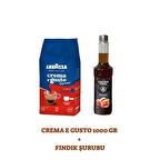 Lavazza Crema E Gusto 1000g + Grandeterra Fındık Şurubu 750 ml