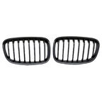 Bmw 1 Serisi F20-F21 2012-2014 İçin Uyumlu M Böbrek Çift Çizgi Panjur Piano Black