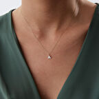 Üç Taş Üçgen Kolye